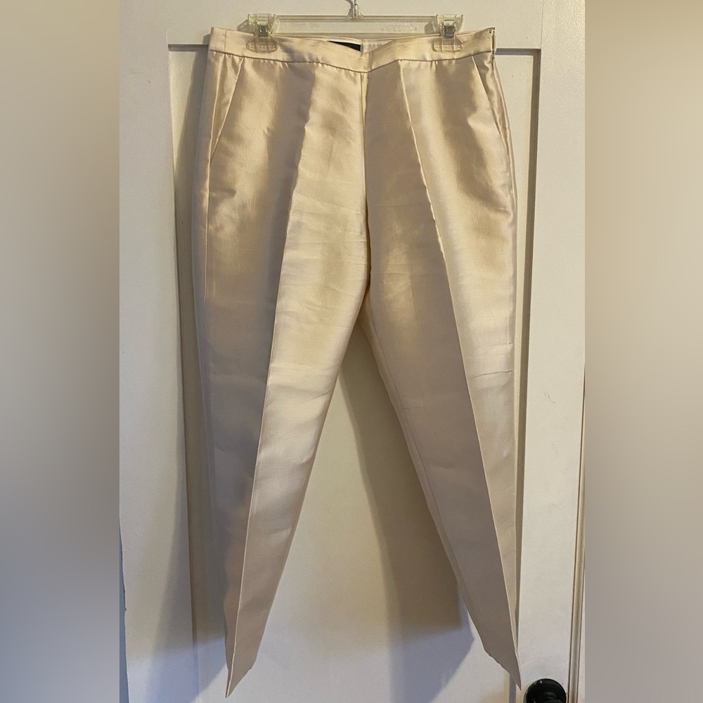 J. Crew Martie silk pants size 8 color cream